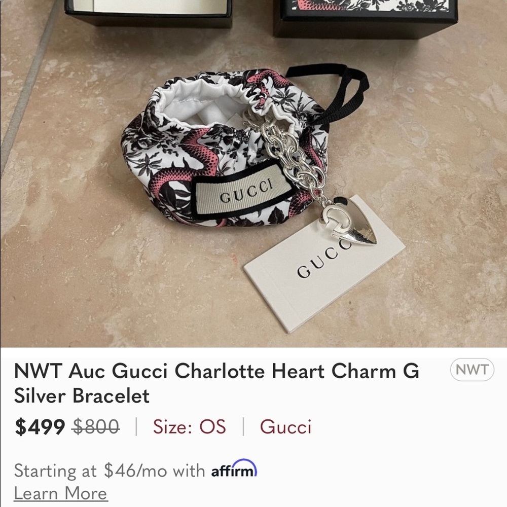 Gucci nwt heart bracelet - Picture 5 of 8